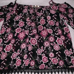 Light and Flowy cold-shoulder blouse